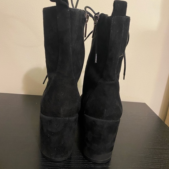 Sacha London Suede Leather Ankle Boots on Black - Picture 10 of 11